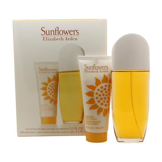 Elizabeth Arden Sunflowers Gift Set 100ml Eau De Toilette + 100ml Body Lotion