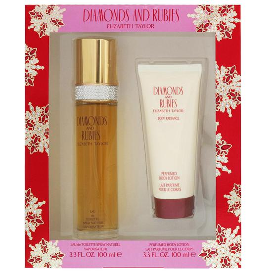 Elizabeth Taylor Diamonds & Rubies Eau De Toilette Spray Gift Set 100ml