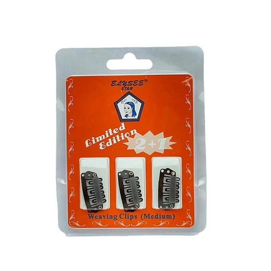 Elysee Star Limited Edition Weaving Clips Large / Black