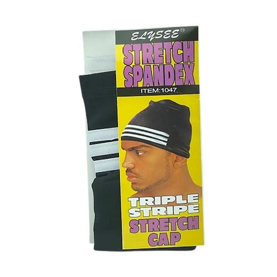Elysee Star Stretch Spandex Triple Stripe Stretch Cap 1047