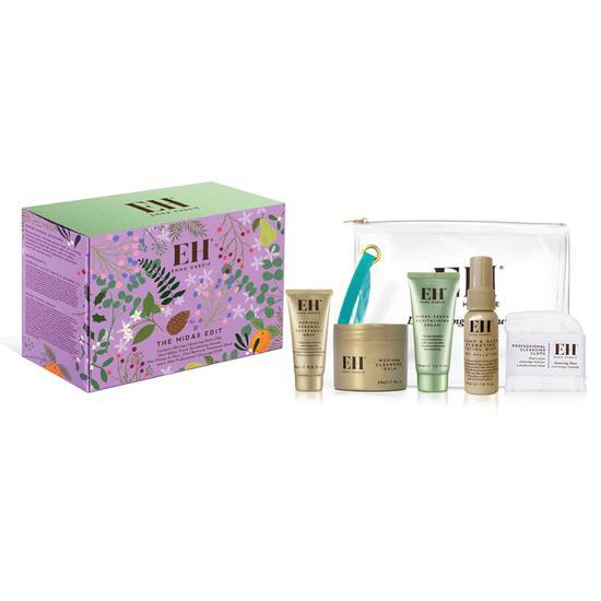 Emma Hardie The Midas Edit Gift Set Moringa Balm + Midas Touch Cream + Plump & Glow Facial Mist + Moringa Renewal Mask + Cleansing Cloth + Cosmetic Bag