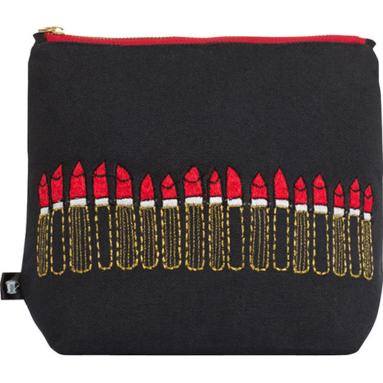 Emma Lomax Lipstick Black Washbag