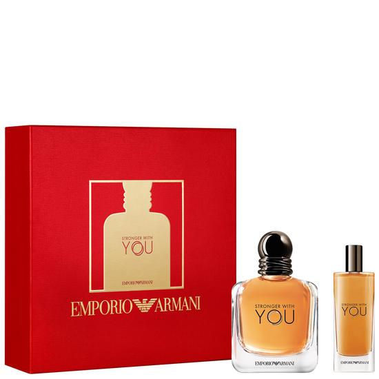 Emporio Armani Stronger With You Eau De Toilette Spray Gift Set 50ml & 15ml Eau De Toilette