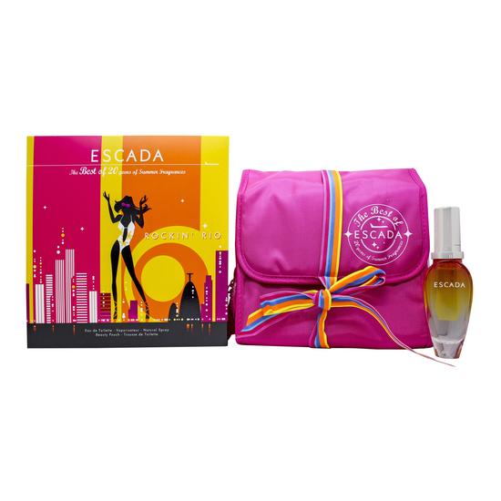 Escada Rockin' Rio Gift Set Eau De Toilette + Beauty Pouch 30ml