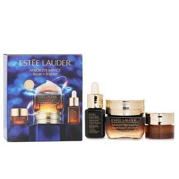 Estée Lauder Major Eye Impact Trio Repair + Brighten Skin Care Set: ANR Eye Supercharged Gel Cream + Repair Serum 3pcs