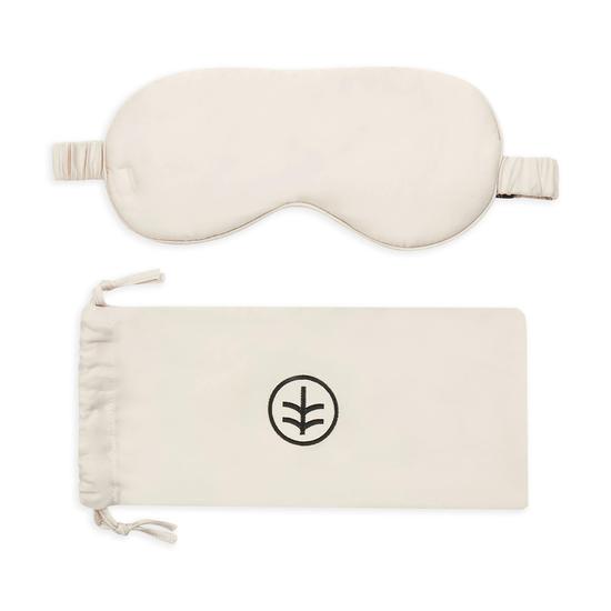 Ethical Bedding Essential Silk Sleep Eye Mask In Wheat Eucalyptus Silk