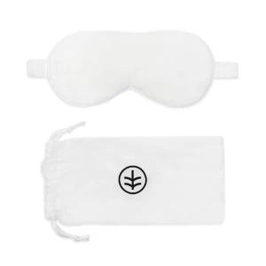 Ethical Bedding Essential Silk Sleep Eye Mask In White Eucalyptus Silk