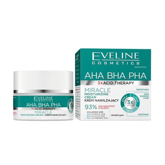 Eveline 3x Acid Therapy AHA BHA PHA Miracle Moisturising Cream