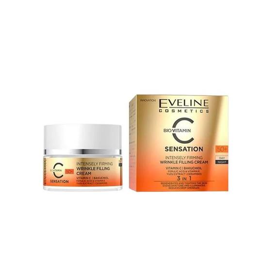 Eveline Bio Vitamin C Sensation 3 In 1 Wrinkle Filling Cream 50 Plus 50ml