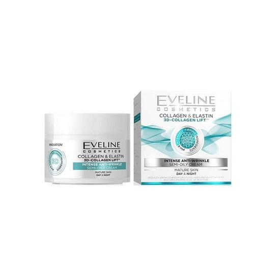 Eveline Collagen Elastin 3d Collagen Intense Anti Wrinkle Semi Oily Cream 50ml