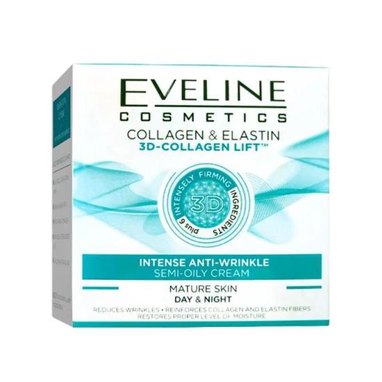 Eveline Collagen Elastin 3d Collagen Lift Intense Anti Wrinkle Semi Oily Cream 50ml