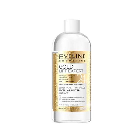 Eveline Gold Lift Expert 3 In 1 Luxury Anti Wrinkle Micellar Water 500ml