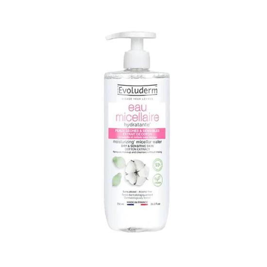 Evoluderm Sensitive Skin Micellar Cotton Extract Cleansing Water 750ml