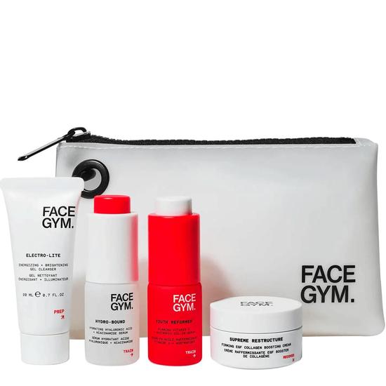 FaceGym Signature Mini Skin Kit 20ml Brightening Gel Cleanser, 15ml Daily Serum, 15ml Reformer Serum & 15ml Firming Moisturiser