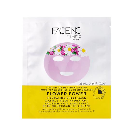 Nails Inc FACEINC By Nails Inc. Flower Power Hydrating Sheet Mask Nourishing & Smoothing