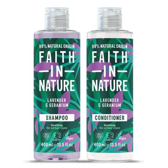 Faith in Nature Lavender & Geranium Shampoo & Conditioner Duo 400ml