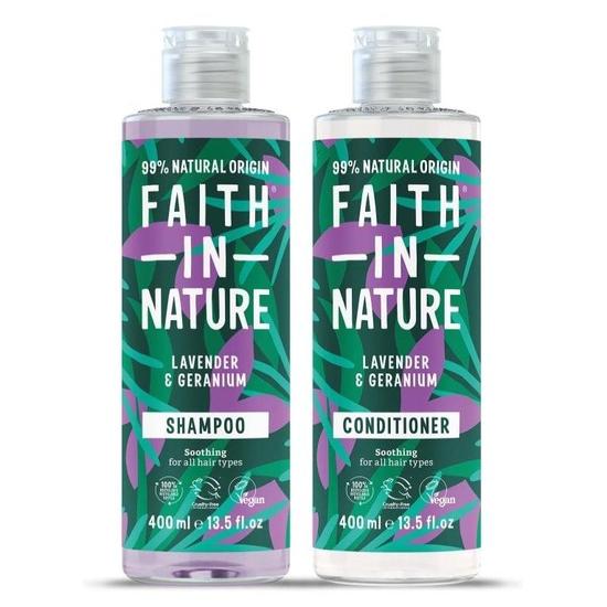 Faith in Nature Lavender & Geranium Shampoo & Conditioner Duo 400ml