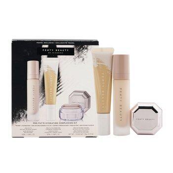 Fenty Beauty Pro Filt'R Hydrating Complexion Kit: Foundation 32ml + Primer 32ml + Instant Retouch Setting Powder 7.8g 140