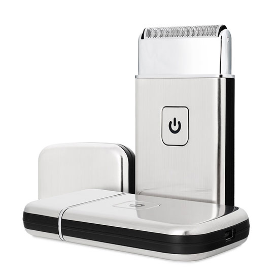 Flo USB Travel Shaver With Cable Silver
