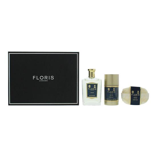 Floris Cefiro Eau De Toilette 100ml, Soap 100g + Deodorant Stick 75ml Gift Set 100ml