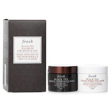 Fresh Black Tea Age-Delay For Night & Day Set: Black Tea Instant Perfecting Mask 100ml + Black Tea Firming Overnight Mask 100ml 2x100ml