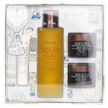 Fresh Black Tea Firming Beauty Set 4pcs