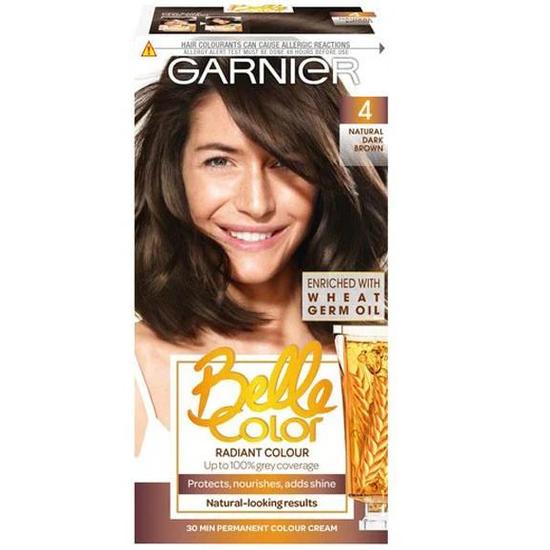 Garnier Belle Colour Creme Permanent Hair Colour 4 Natural Dark Brown