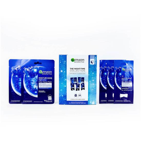 Garnier Moisture Bomb Night-Time Sheet Mask Collection With Deep Sea Water & Hyaluronic Acid