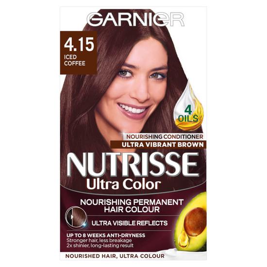 Garnier Nutrisse 4 15 Ultra Iced Coffee Brown Permanent Hair Dye Garnier Nutrisse 4 15 Ultra Iced Coffee Brown Permanent Hair Dye