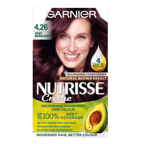 Garnier Nutrisse 4.26 Deep Burgundy Red Permanent Hair Dye