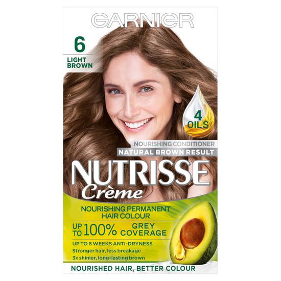 Garnier Nutrisse 6 Light Brown Permanent Hair Dye