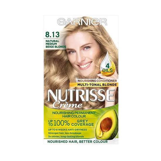 Garnier Nutrisse 8.13 Natural Medium Beige Blonde Permanent Hair Dye