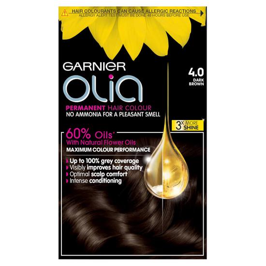 Garnier Olia Brown Permanent Hair Dye 4.0 Dark Brown