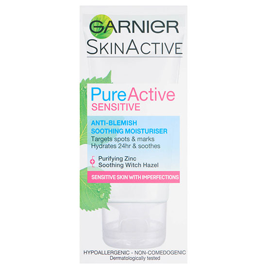 Garnier Pure Active Anti Blemish Face Moisturiser Sensitive Skin