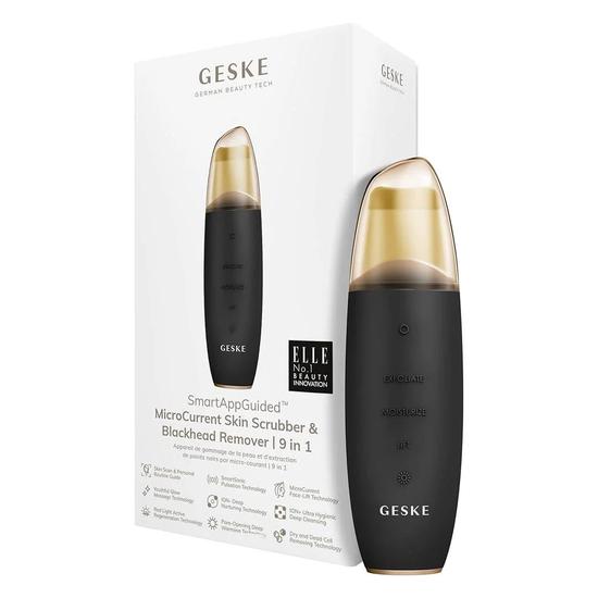 GESKE MicroCurrent Skin Scrubber & Blackhead Remover 9 In 1 Gray
