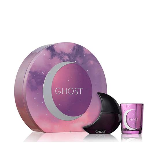 Ghost Deep Night Eau De Toilette Women's Perfume Gift Set Spray + Fragranced Candle 30ml