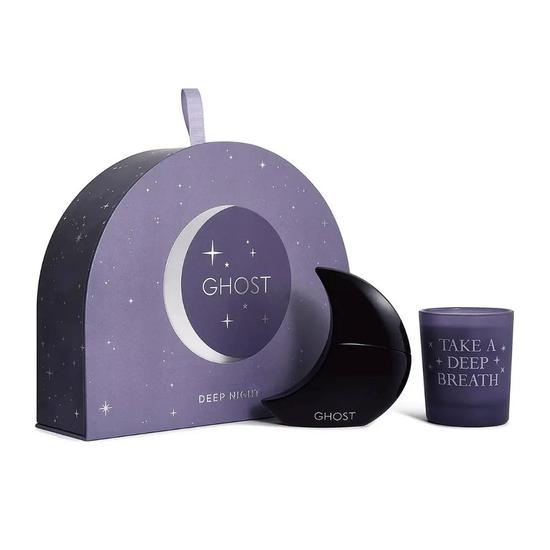 Ghost Deep Night Eau De Toilette Women's Perfume Gift Set Spray + Fragranced Candle 30ml