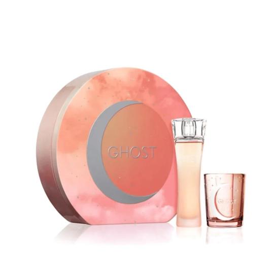 Ghost Sweetheart Eau De Toilette Women's Perfume Gift Set Spray + Fragranced Candle 30ml