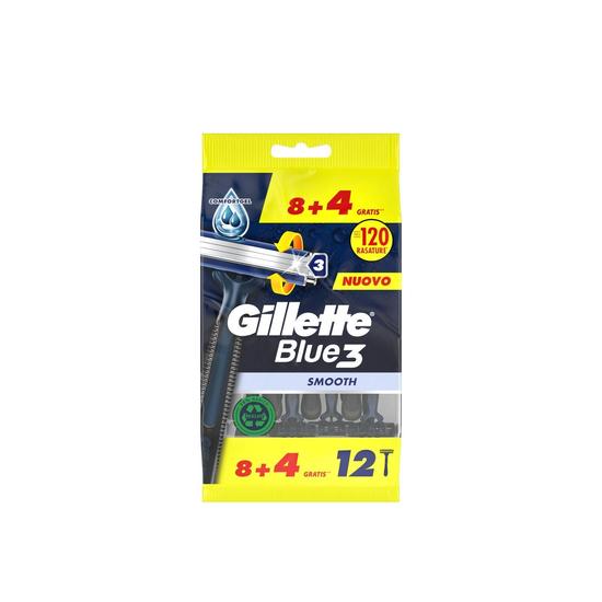 Gillette Blue3 Smooth Disposable Razors x12