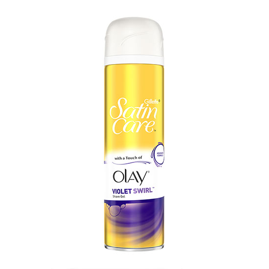 Gillette Satin Care Shaving Gel Violet Swirl With A Touch Of Olay