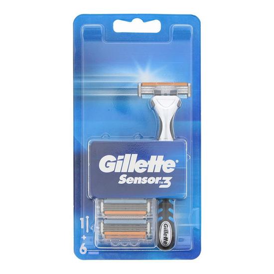 Gillette Sensor 3 Manual Shaving Razor + 6 Blades 6PCS