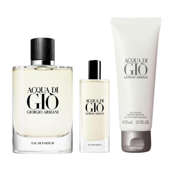 Giorgio Armani Acqua Di Gio Pour Homme Gift Set 125ml Eau De Parfum + 15ml Eau De Parfum + 75ml Body Shampoo