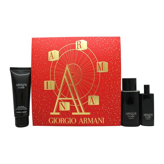 Giorgio Armani Code Parfum Gift Set 75ml Parfum + 15ml Parfum + 75ml Shower Gel