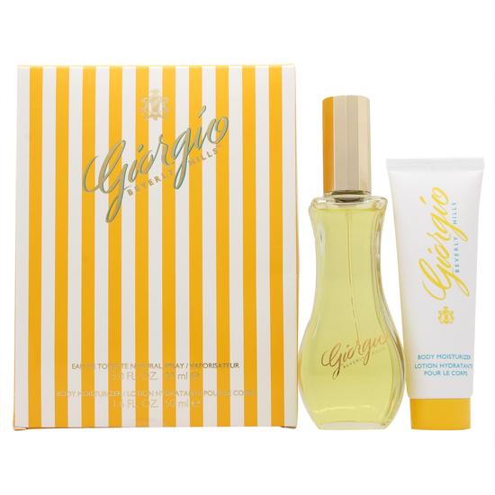 Giorgio Beverly Hills Yellow Gift Set 90ml Eau De Toilette + 50ml Body Lotion