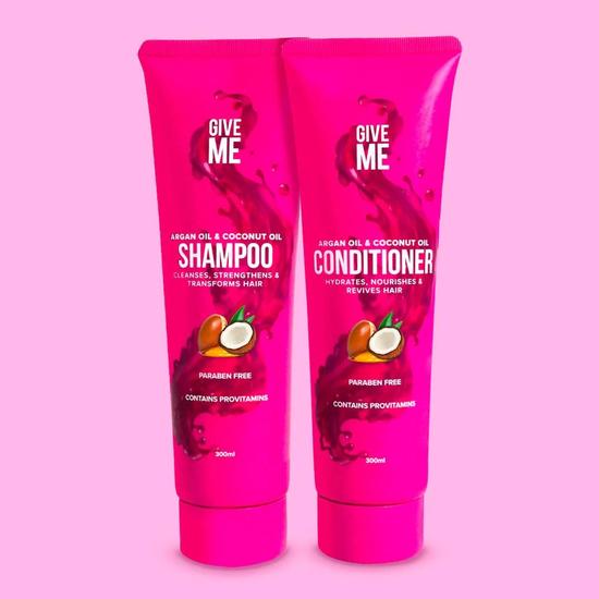 Give Me Nourishing Shampoo & Conditioner Bundle Argan Oil & Coconut Oil