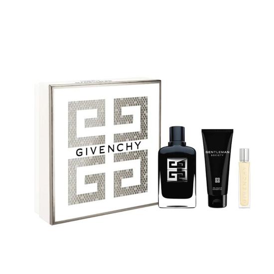 GIVENCHY Gentleman Society Eau De Parfum Men's Aftershave Gift Set Spray With 75ml Shower Gel & 12.5ml Travel Spray