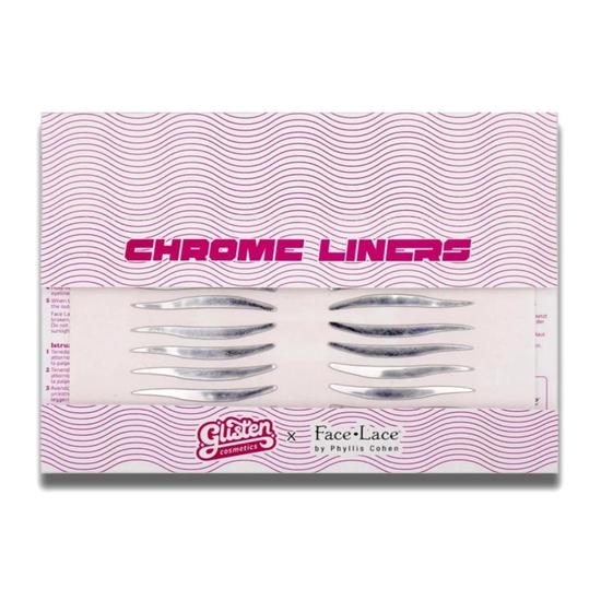 Glisten Cosmetics Chrome Liners Chrome Makeup Stickers Face Lace