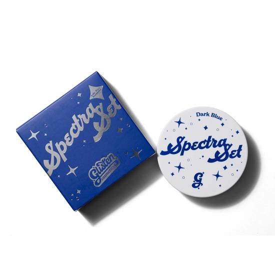Glisten Cosmetics Dark Blue Spectra Set Colourful Pressed Powder