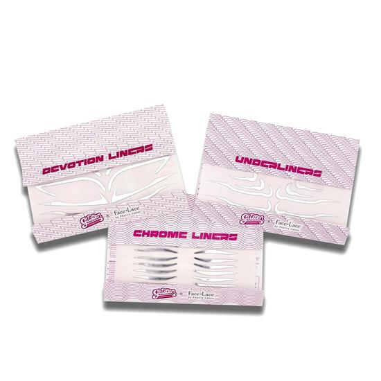 Glisten Cosmetics Full Collection Chrome Makeup Stickers Face Lace