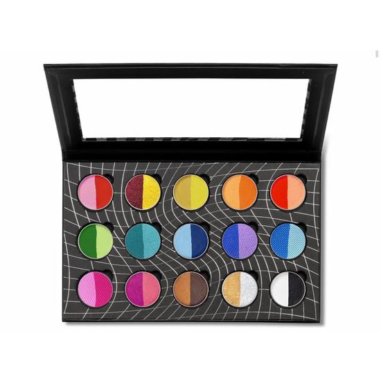 Glisten Cosmetics Rainbow Split 15 Pan Palette